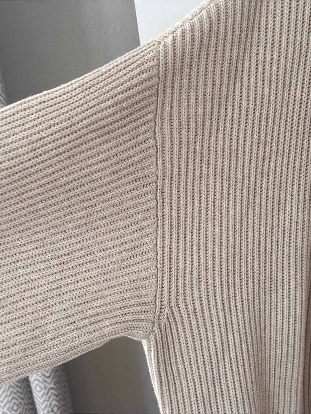 QUINCE 100% Organic Cotton Oversized Cardigan Speckled Beige Sz 1X NWT - Picture 3 of 9